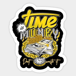 Shirt To Match Jordan 5 Retro Stealth - Time is Money Sticker